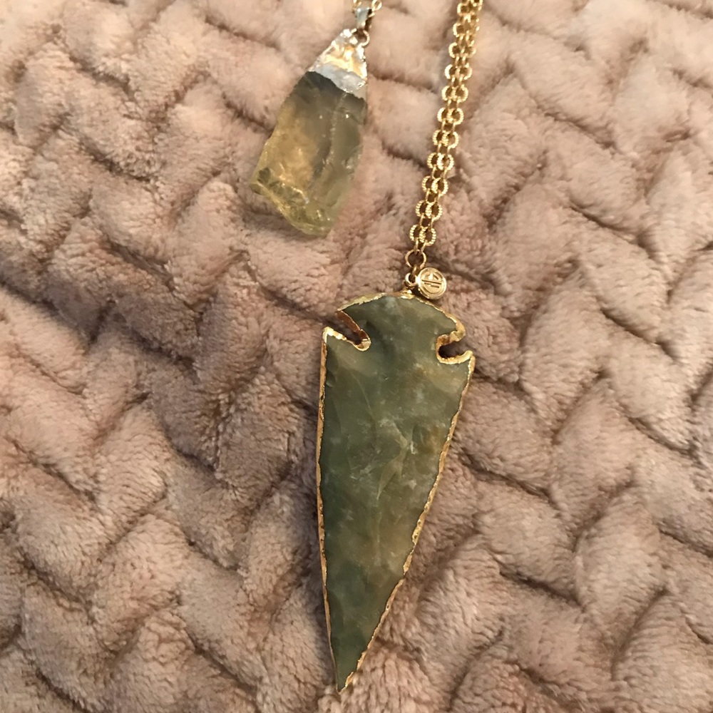 Set of 2 stone necklaces